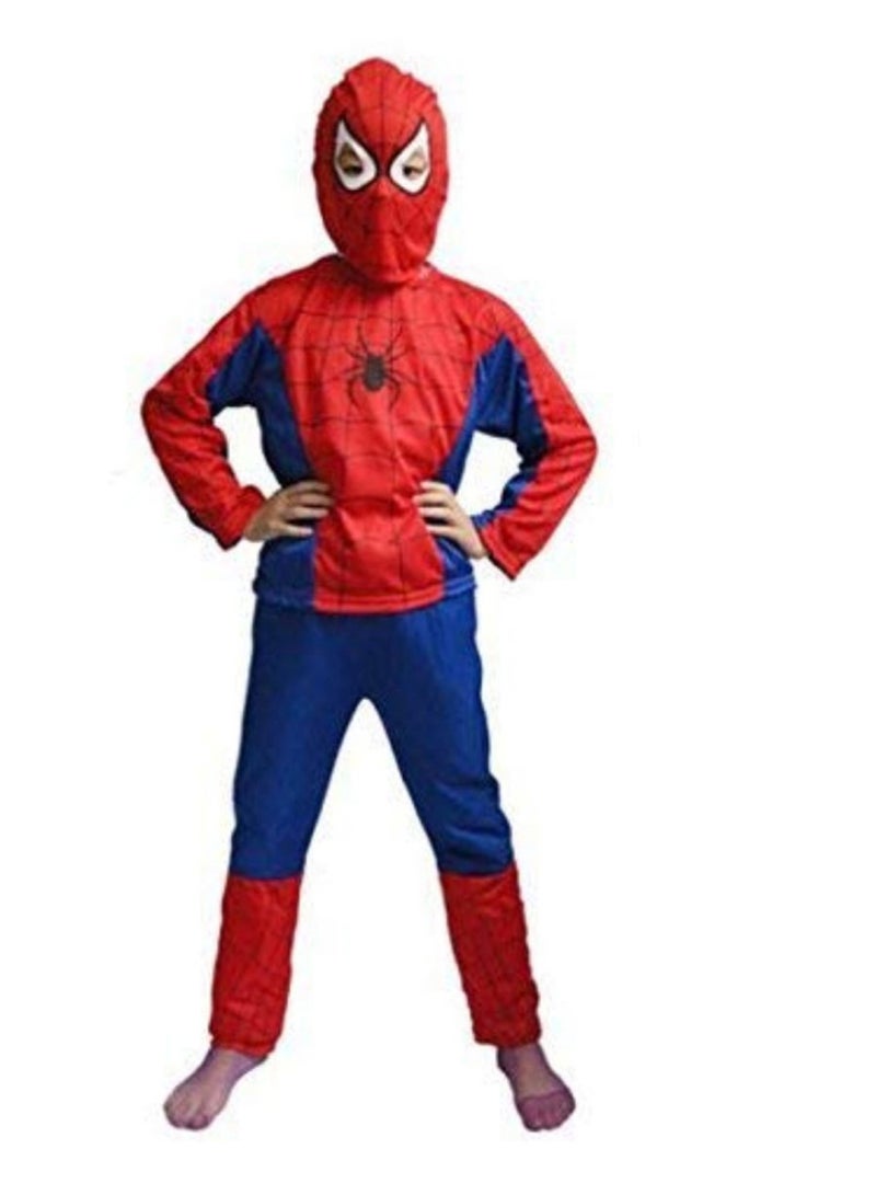 Multicolour Cotton Spiderman Style Fancy Costume For Kids 6 - 8 Years 6 - 8 Years – Large - v1588087416/N37525336A_1