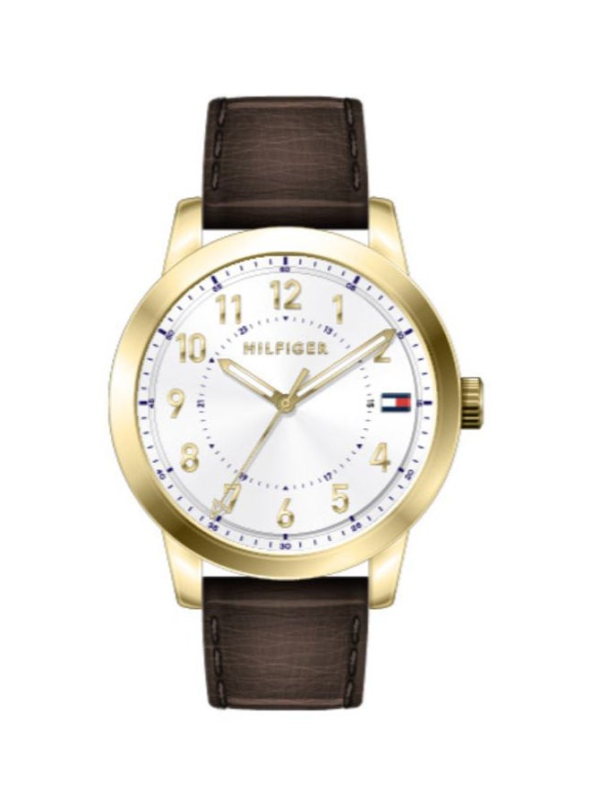 TOMMY HILFIGER - Men's Leather Quartz Analog Wrist Watch 1791751 - Image 1