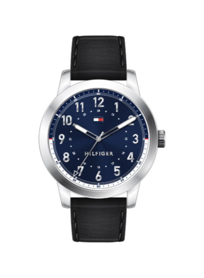 TOMMY HILFIGER men Leather Quartz Analog Wrist Watch 1791750 - Image 1