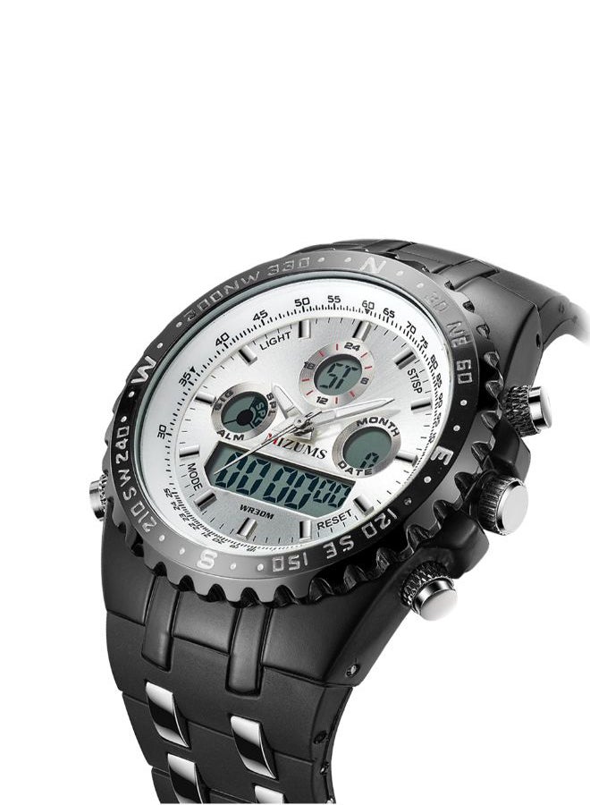 MIZUMS men Casual Waterproof Analog Digital Wrist Watch J4382W-KM - Image 2