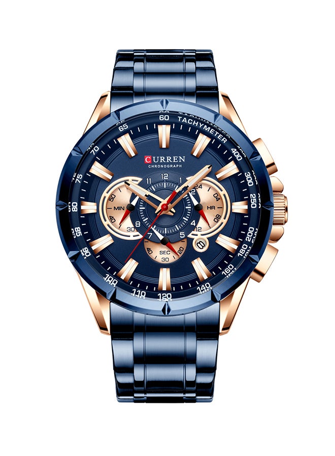 كارين ساعة يد بعقارب مقاومة للماء بسوار من الستانلس ستيل طراز J4211BL-KM للرجال - Image 1