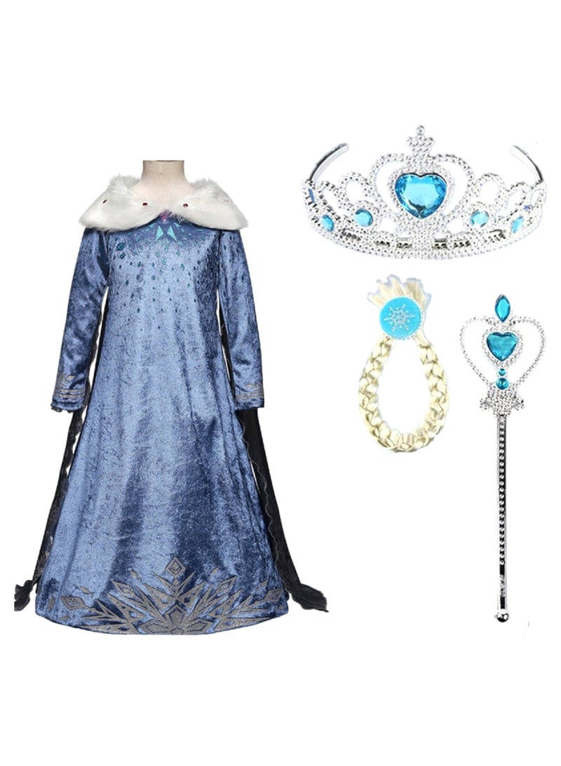 5-Piece Frozen Anna Elsa Princess Costume And Accessories Set 4 - 5 Years - v1588095656/N37524526A_1