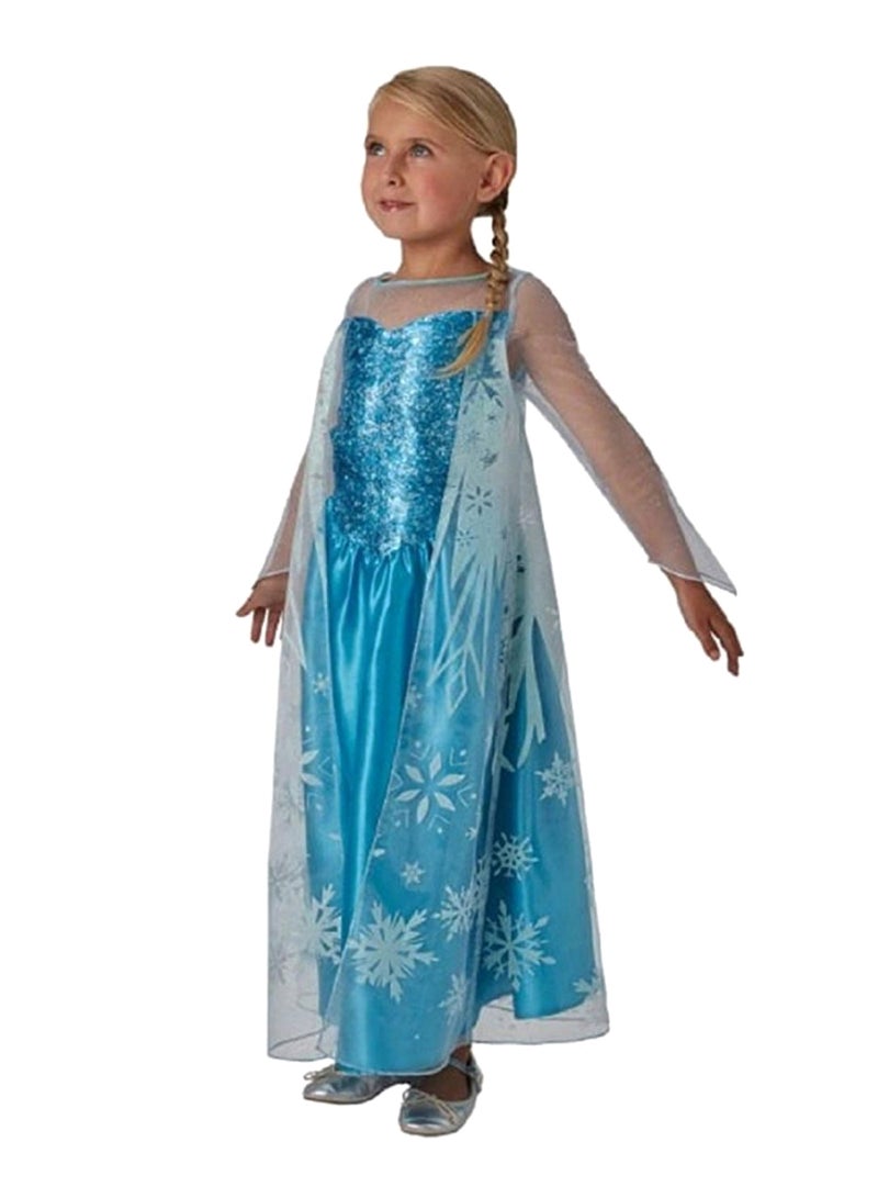 فانسي دريسويل فستان تنكري بتصميم فستان الأميرة السا من فيلم الرسوم المتحركة "Frozen "مع رداء 3 - 4 years  - Image 1