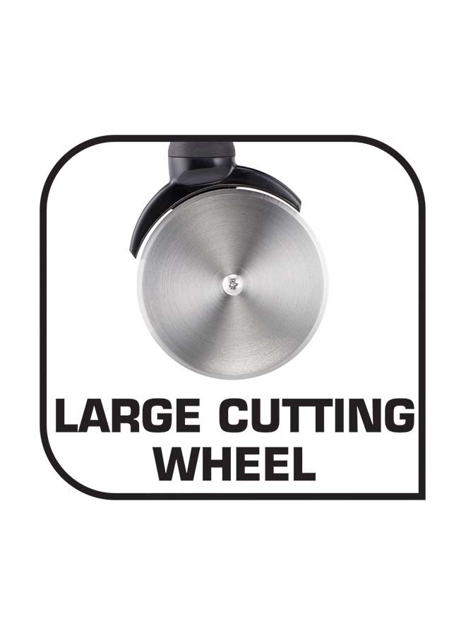 Tefal - TEFAL Comfort Pizza Cutter | Kitcken Tool | High-Heat Resistance | Scratch-Free for Cookware | Dishwasher-Safe | Ergonomic Design | Black | Stainless Steel | 2 Years Warranty | K1291114 Silver/Black 26x11x3cm - Image 1