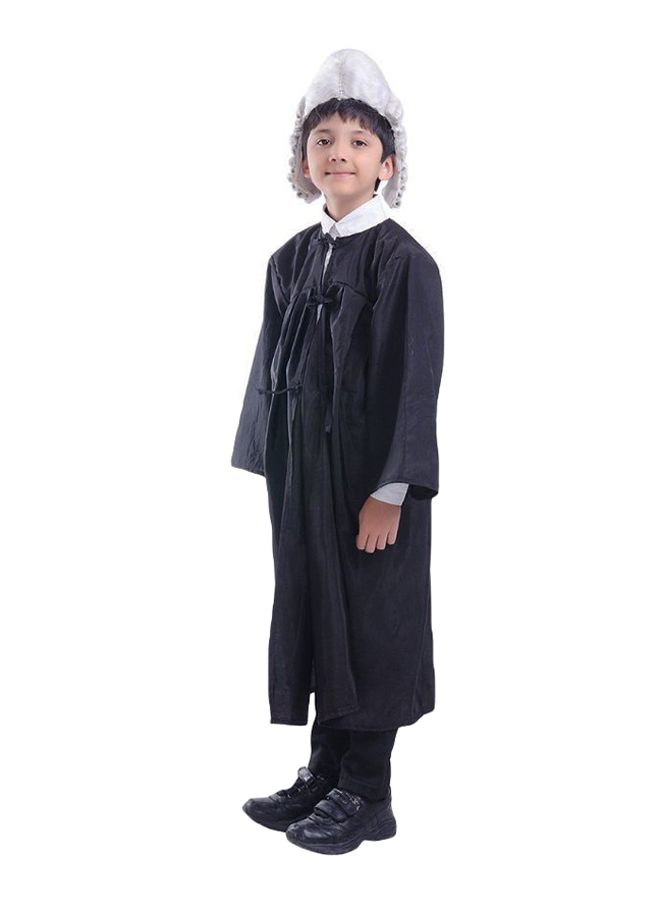 Fancydresswale - Community Helper Judge Costume With Wig 10 - 12 Years - Image 1