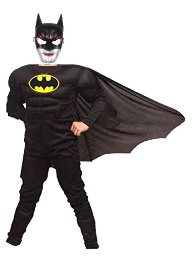 فانسي دريسويل زي تنكري لشخصية باتمان مع تفاصيل للعضلات وقناع ورداء 6 - 8 Years  - Image 1