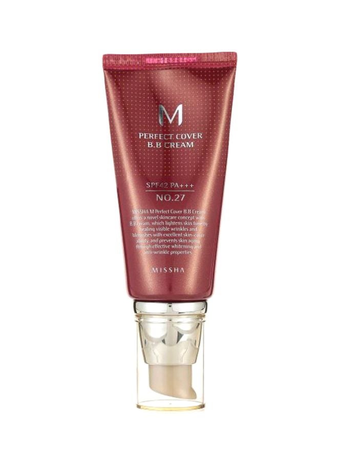 Missha M Perfect Cover BB Cream With SPF 42 PA+++ 27 Honey Beige - Image 1