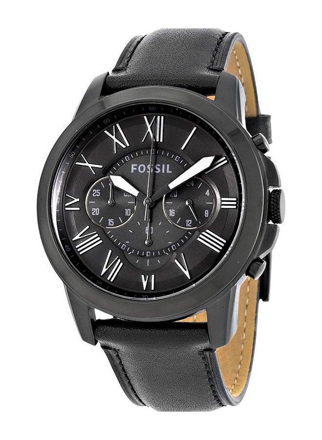 FOSSIL Men's Grant Leather Chronograph Watch FS5132  - Image 1
