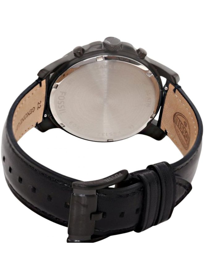FOSSIL Men's Grant Leather Chronograph Watch FS5132  - Image 2