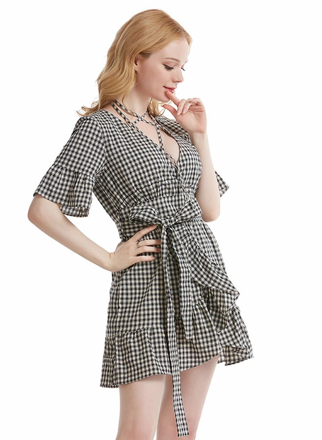 Hanyimidoo Striped Mini Dress Black/White  - Image 3