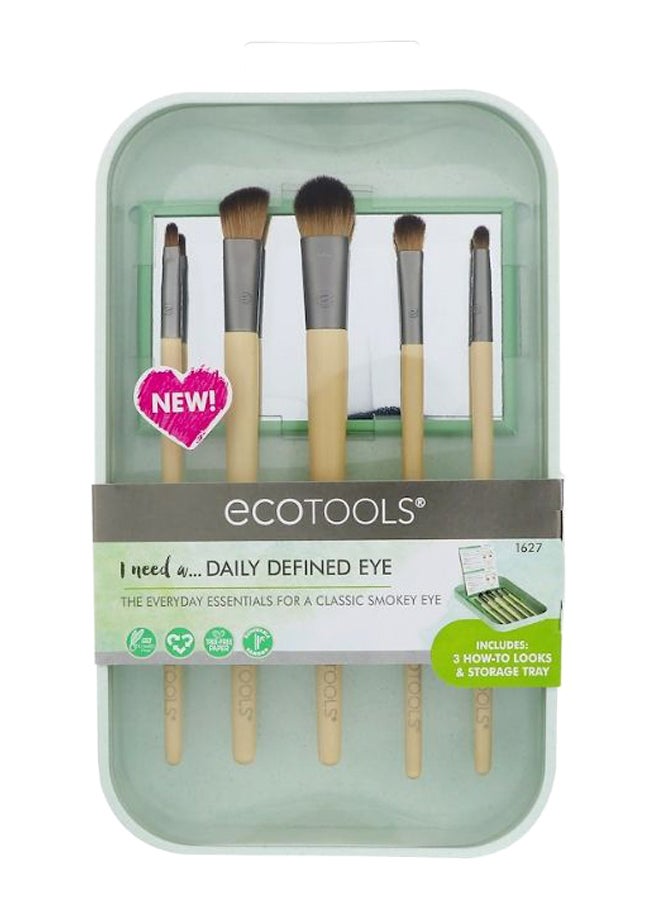 Ecotools 5-Piece Daily Defined Eye Brush Set With Storage Tray Multicolour - Image 2