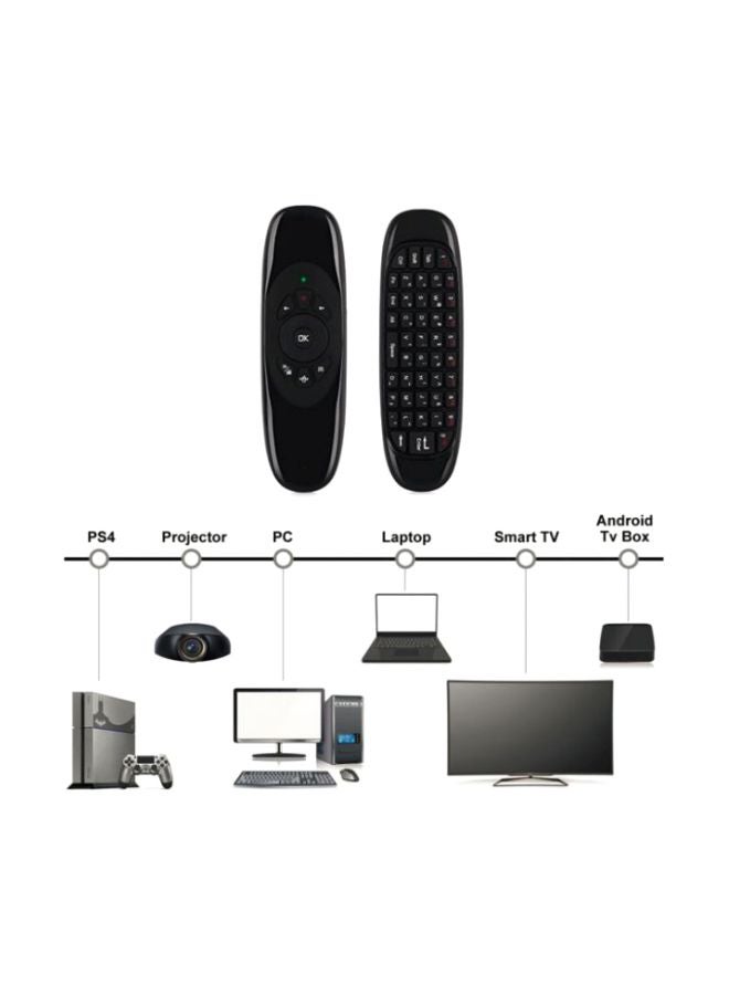 2-Piece Keyboard And C120 Air Mouse Remote Control Set Black  - Image 2