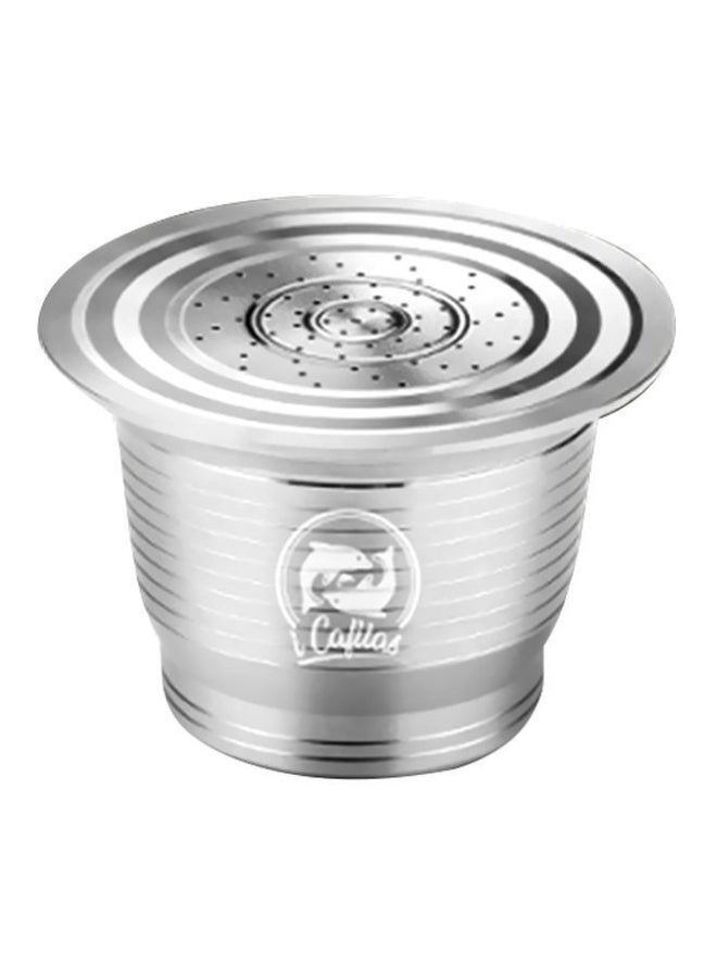 i cafilas Stainless Steel Refillable Coffee Capsules Silver 15x5x12.5centimeter - Image 1