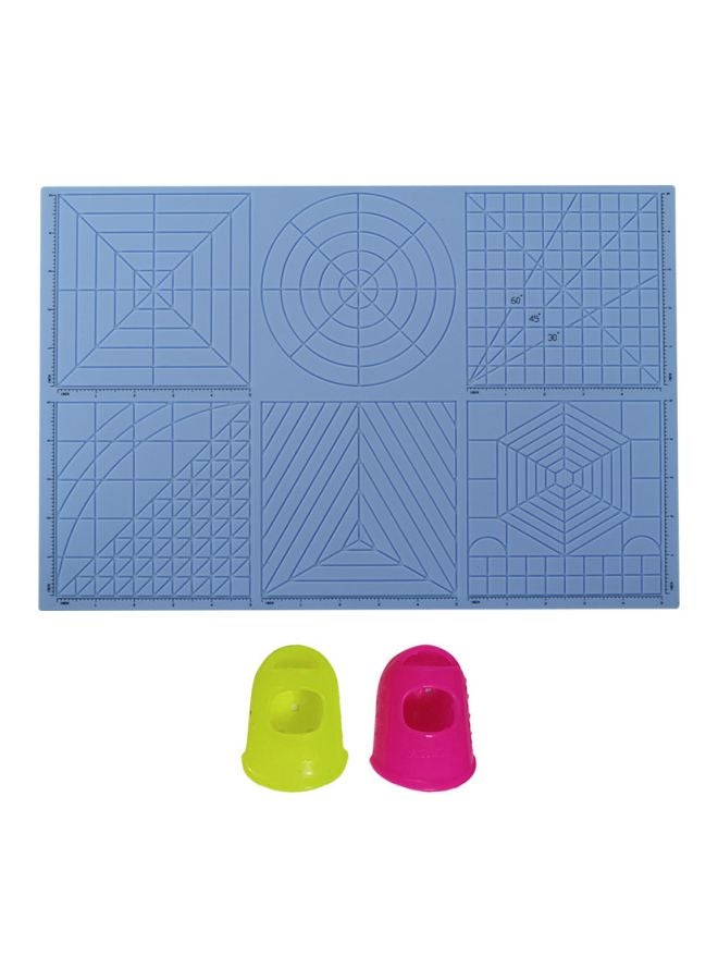 Generic - 3D Printing Silicone Mat With Fingerstalls Blue - Image 1