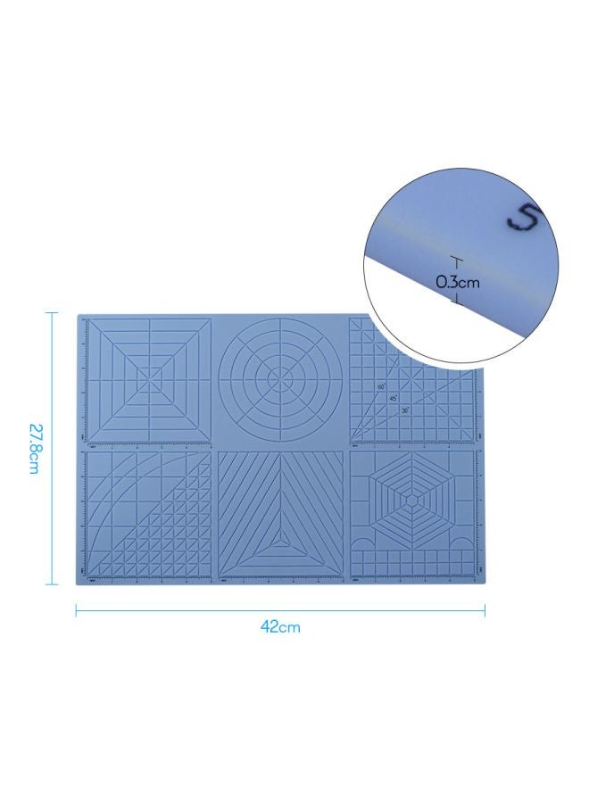 Generic - 3D Printing Silicone Mat With Fingerstalls Blue - Image 1