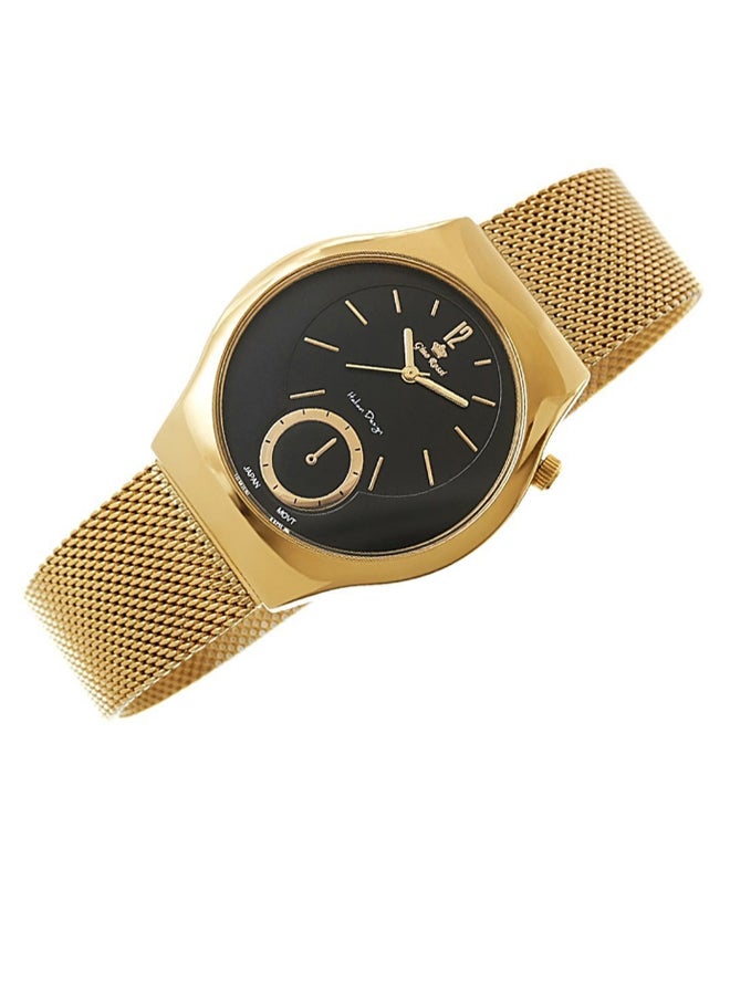 Gino Rossi women Moon Eclipse Round Shape Stainless Steel Analog Watch 9021B-1D1 - 33 mm - Gold - Image 2