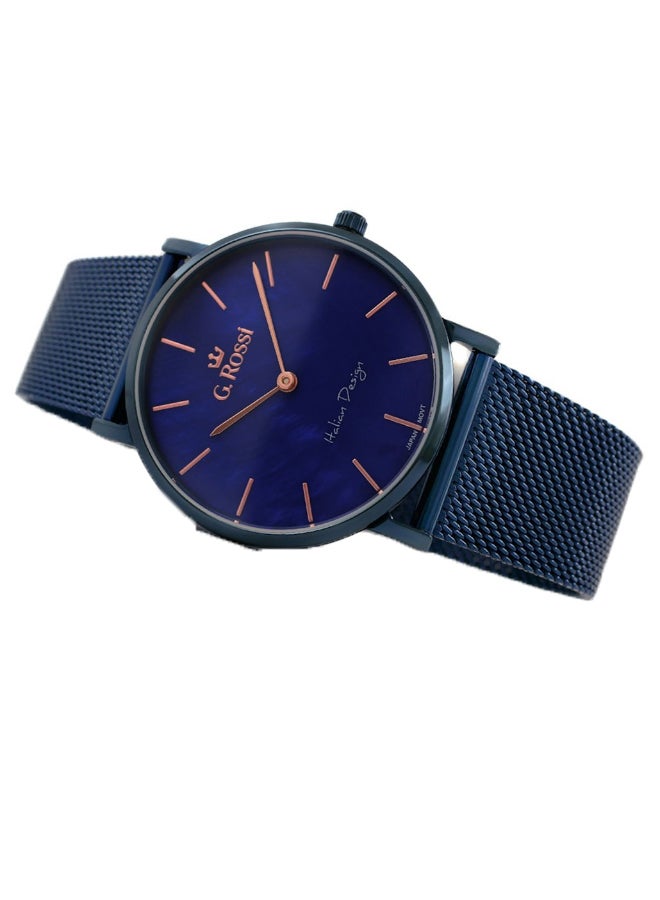 Gino Rossi Women's Layla Round Shape Stainless Steel Analog Watch 8709B2-6F3 - 34 mm - Blue - Image 2