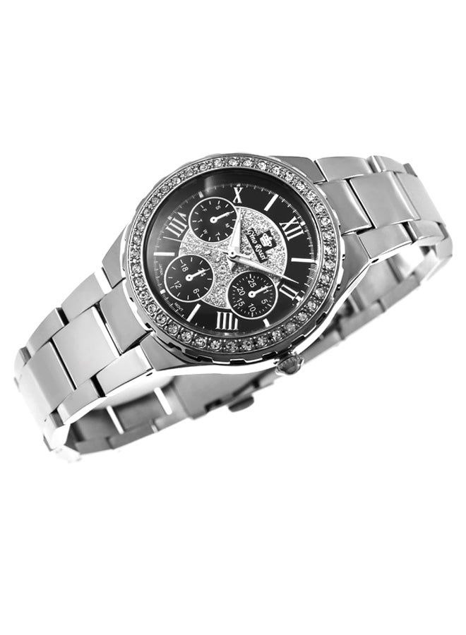 Gino Rossi Women's Galaxy Round Shape Stainless Steel Analog Watch 9656B-1C1 - 28 mm - Silver - Image 2