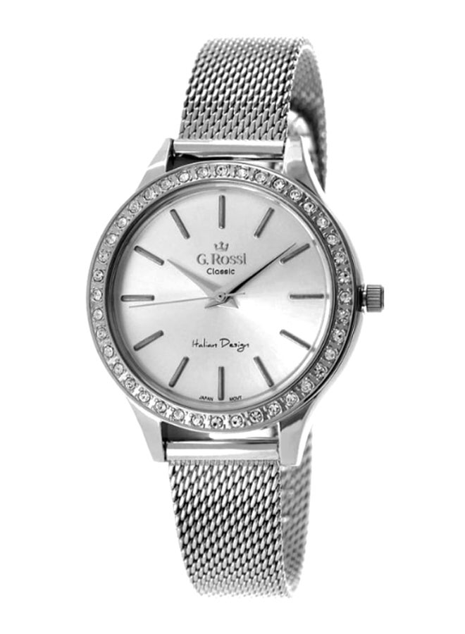 Gino Rossi Women's Seila Round Shape Stainless Steel Analog Watch C10482B2-3C1 - 27 mm - Silver - Image 1