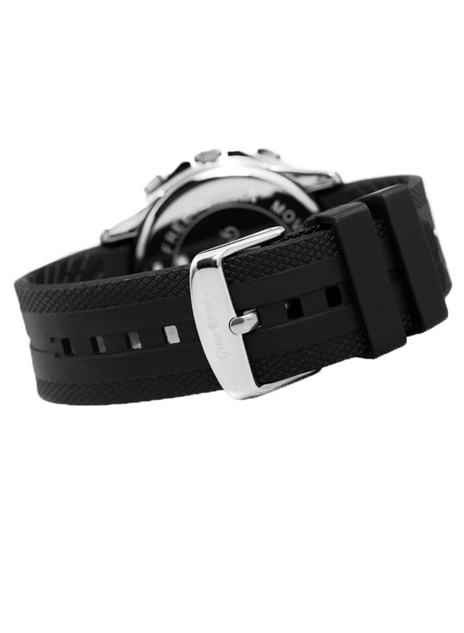 Gino Rossi Men's James Round Shape Rubber Strap Analog Wrist Watch 9808C-1A2 - 36 mm - Black - Image 2