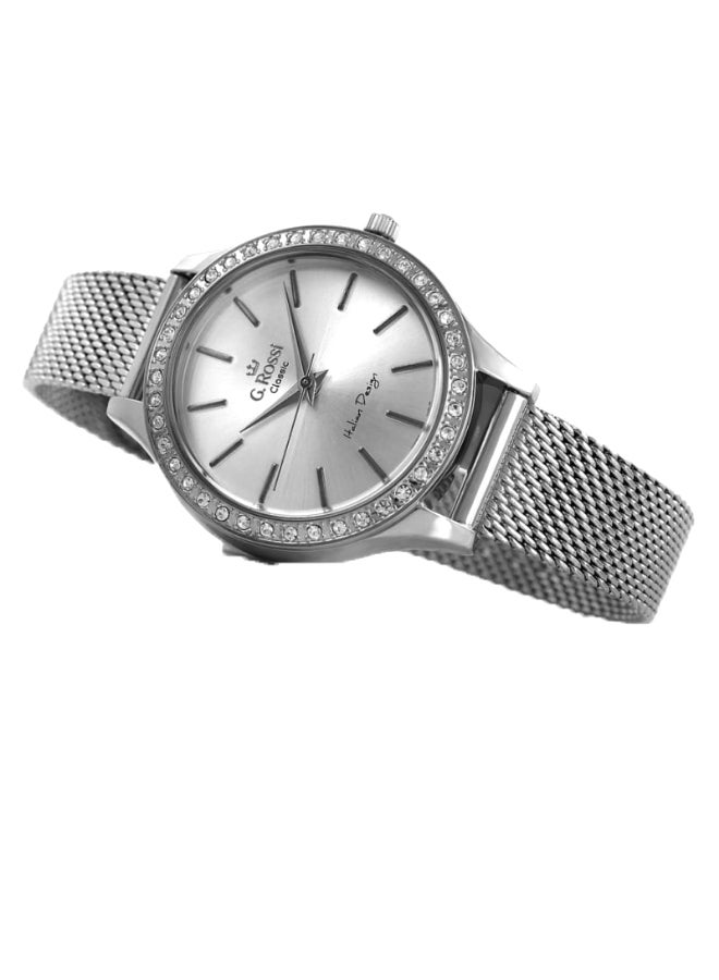 Gino Rossi Women's Seila Round Shape Stainless Steel Analog Watch C10482B2-3C1 - 27 mm - Silver - Image 2