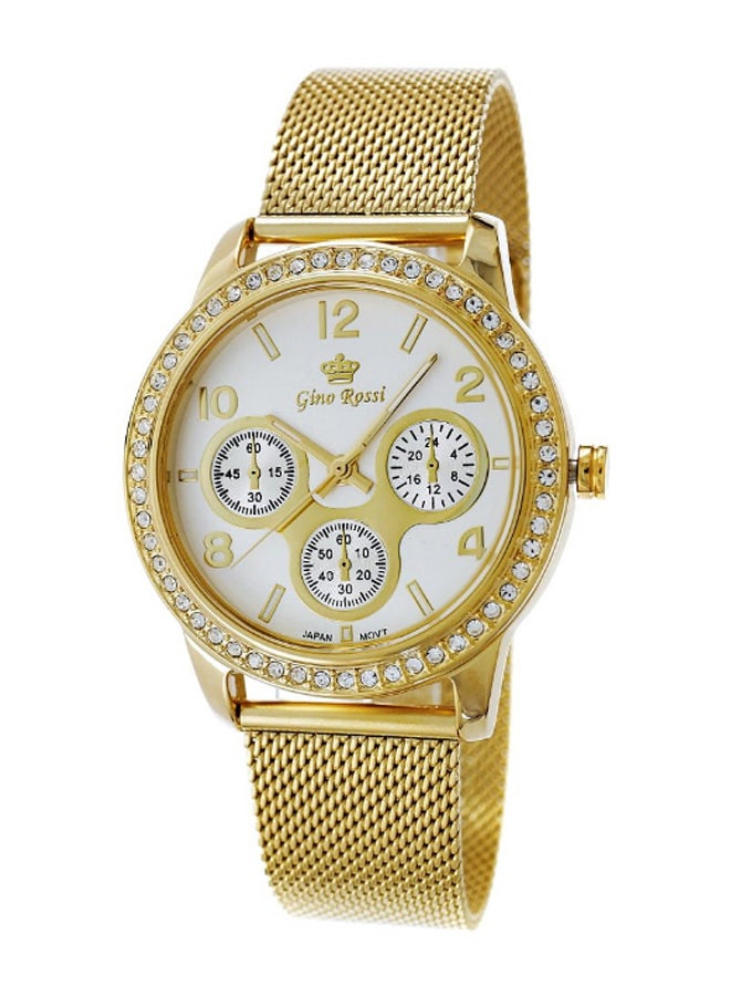 Gino Rossi Women's Dima Round Shape Stainless Steel Analog Watch Dima 2999B-3D1 - 34 mm - Gold - Image 1