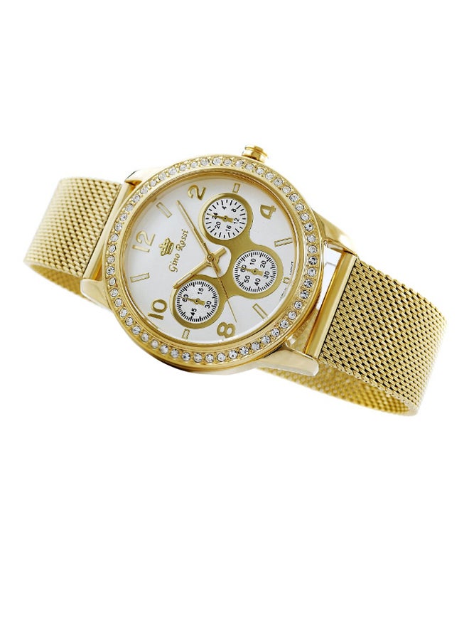 Gino Rossi Women's Dima Round Shape Stainless Steel Analog Watch Dima 2999B-3D1 - 34 mm - Gold - Image 2