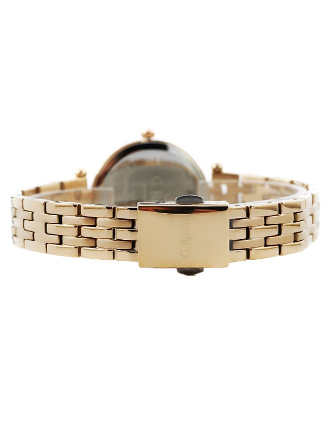 Gino Rossi Women's Serba Round Shape Stainless Steel Analog Watch Serba 11193-3D3 - 27 mm - Gold - Image 3