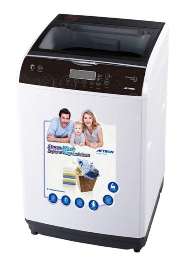 أفترون غسالة بتحميل علوي AFWA1200K أبيض/ أسود - Image 1