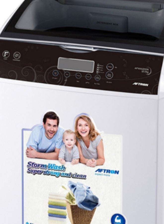 أفترون غسالة بتحميل علوي AFWA1200K أبيض/ أسود - Image 3