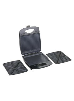 BLACK+DECKER Sandwich Maker, 4 Slots, Non-Stick, Interchangeable Grill Plates, Thermostat Control, Ready to Cook Lights, Easy Dishes, Cool Touch Handle, 1400 W TS4080-B5 Black  - Image 4