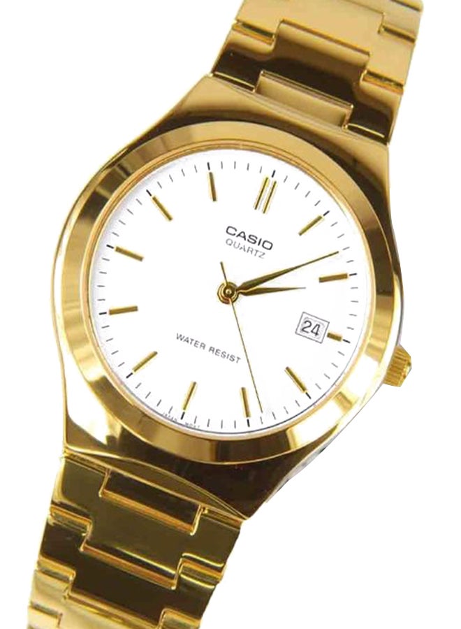 كاسيو ساعة يد إنتايسر بعقارب مقاومة للماء بسوار من الإستانلس ستيل طراز MTP-1170N-7A - قياس 36 مم - ذهبي للرجال - Image 2