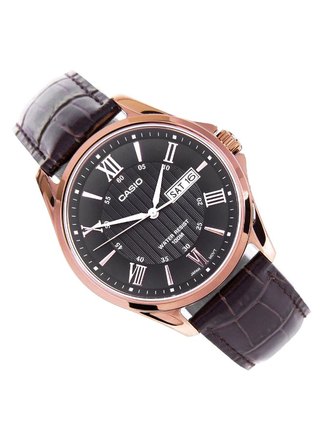 CASIO Men's Water Resistant Analog Watch MTP-1384L-1A - 41 mm - Brown - Image 2