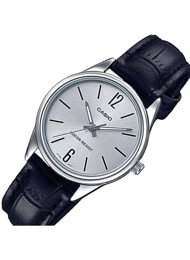 CASIO Girls' Women's Leather Analog Watch LTP-V005L-7B - 28.2 mm - Image 2