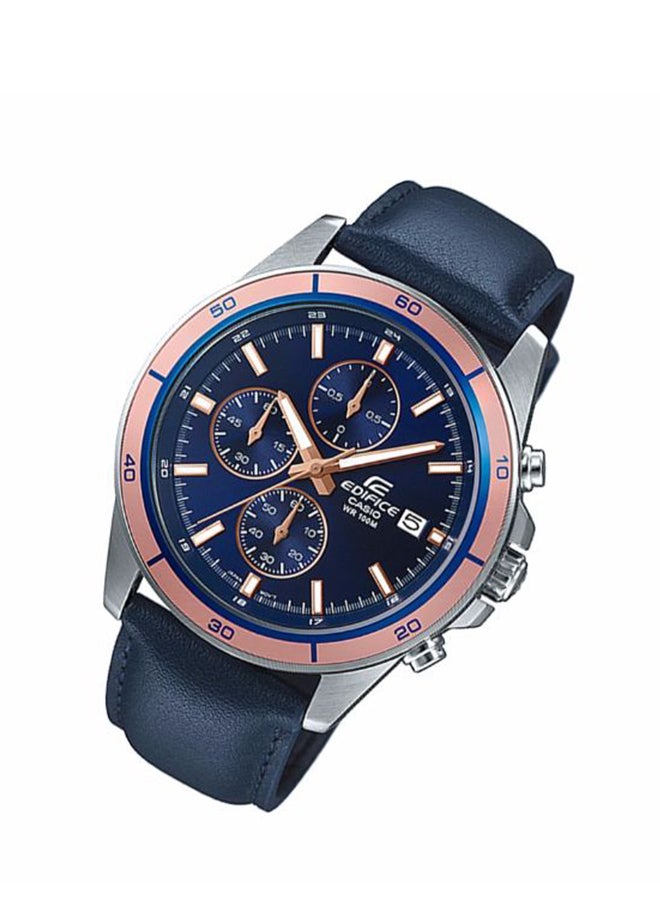 كاسيو ساعة يد إديفيس كرونوغراف طراز EFR-526L-2AVUDF - قياس 43 مم - لون أزرق للرجال - Image 3