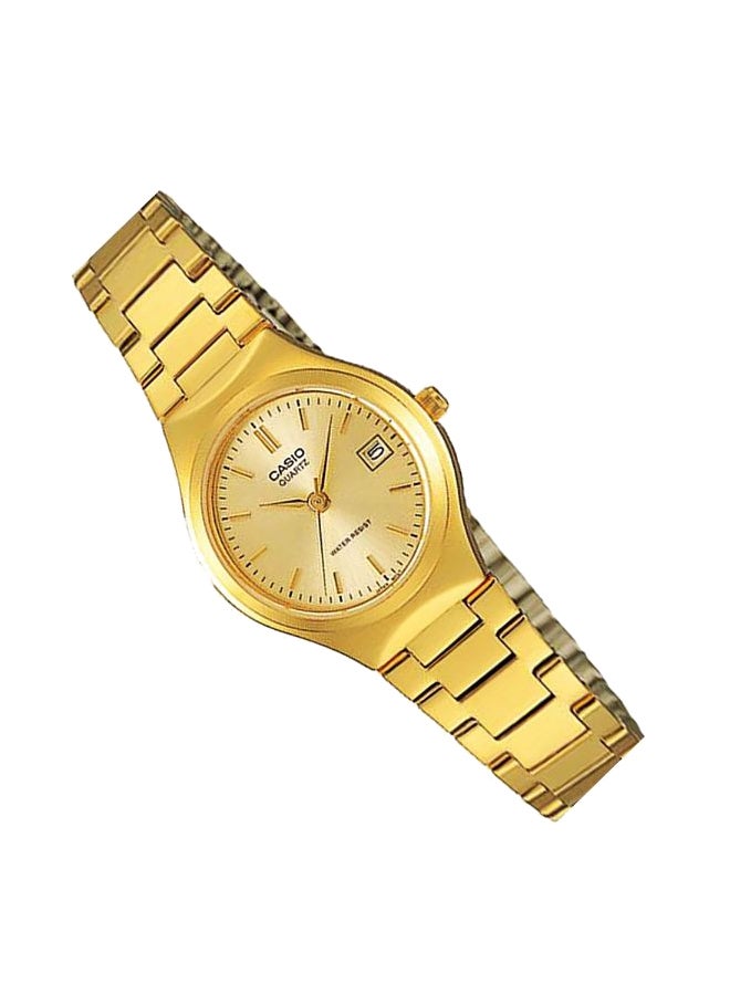 CASIO Women's Water Resistant Analog Watch EAW-MTP-1170N-9A - 36 mm - Gold - Image 2