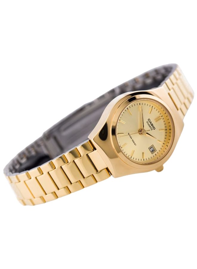 CASIO Women's Water Resistant Analog Watch EAW-MTP-1170N-9A - 36 mm - Gold - Image 3