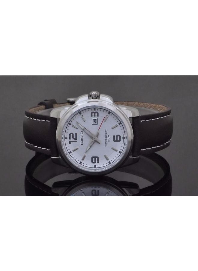 CASIO Men's Leather Analog Watch LTP-1314L-7A - Image 3