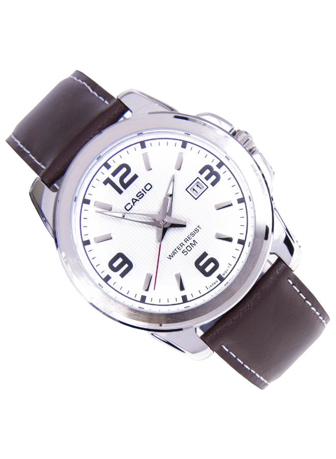 CASIO Men's Leather Analog Watch LTP-1314L-7A - Image 2