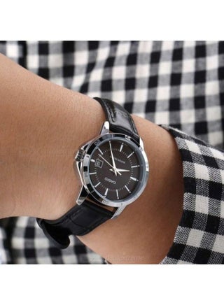 Casio Ltp V004l 1a Women's Watches Black Leather Strap New