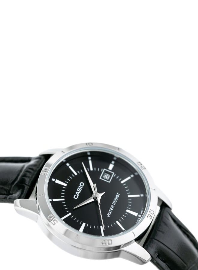 CASIO Women's Leather Analog Wrist Watch LTP-V004L-1AUDF - 35 mm - Black  - Image 4
