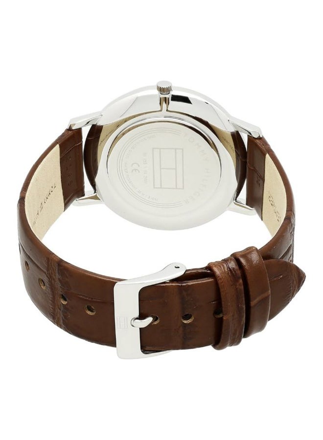 TOMMY HILFIGER Men's Leather Analog Wrist Watch 1791514  - Image 4