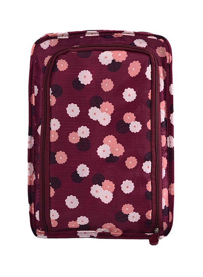 Generic Waterproof Multi Functional Travel Shoe Bag Maroon 