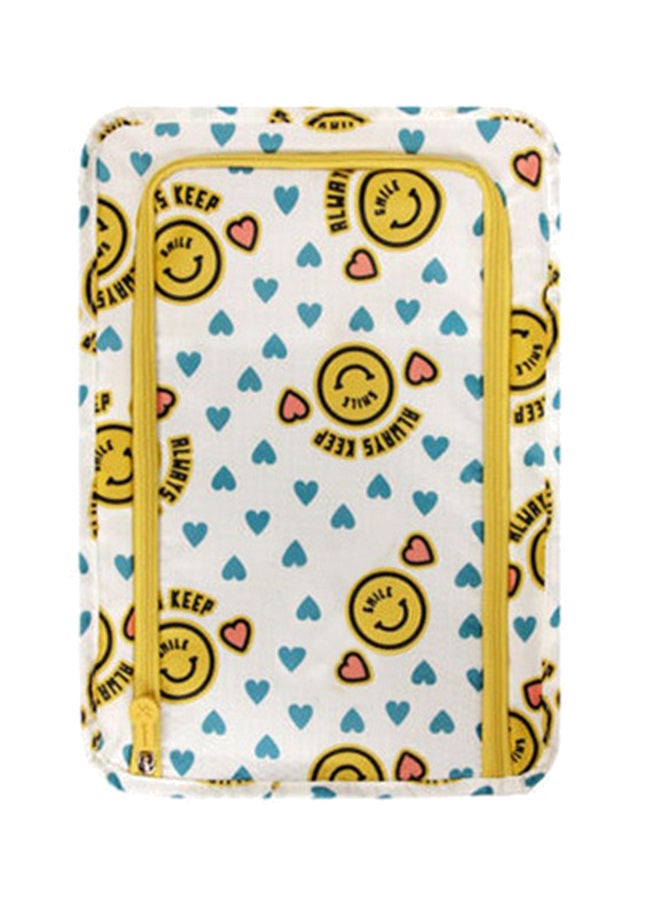 Waterproof Multi Functional Travel Shoe Bag White/Yellow 