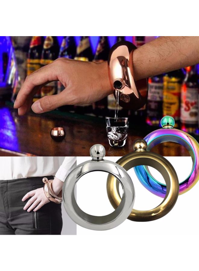 Booze Smuggle Bracelet Bangle Flask Silver  - Image 4