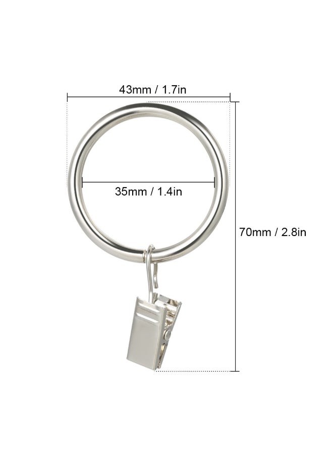 esonmus 32-Piece Drapery Curtain Holder With Clips Silver 43 x 70mm - Image 2