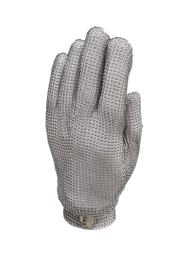 Knife Cut Resistant Chain Protective Glove Silver 25cm - Image 1