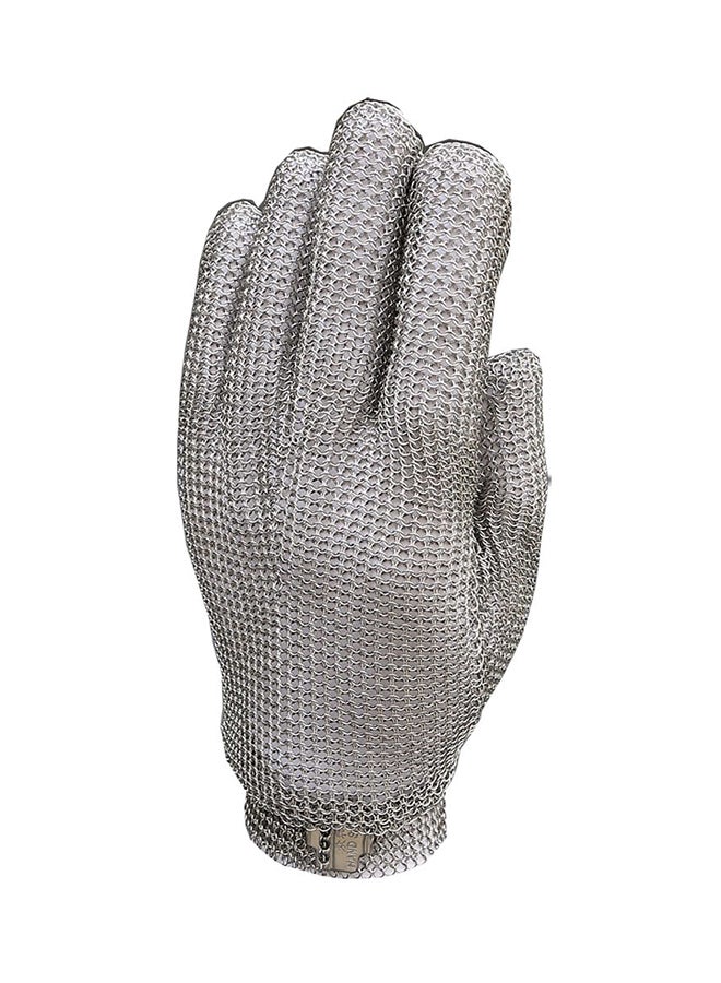 Knife Cut Resistant Chain Protective Glove Silver 25cm - Image 1