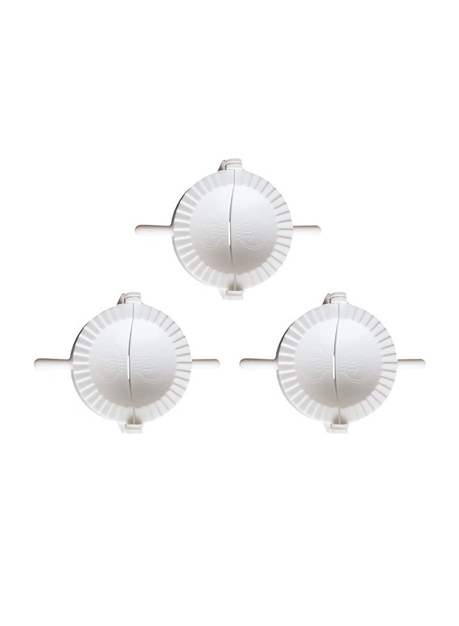 طقم قوالب لصنع الفطائر والمعجنات والصلصال على شكل فطيرة جيوزا إمبانادا يمكنك إستخدامها بنفسك، مكون من 3 قطع أبيض 8سم