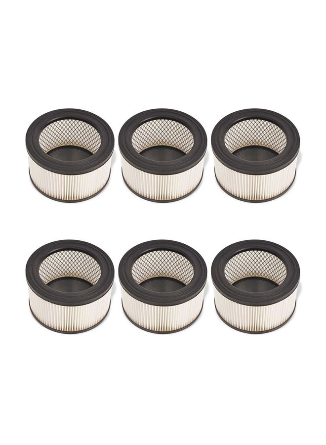6-Piece HEPA Filters For Ash Vacuum Cleaner 274748UK Black/White - Image 1